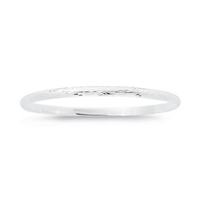 Silver-65mm-4mm-Engraved-Bangle on sale