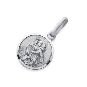 Sterling+Silver+St.+Christopher+Pendant