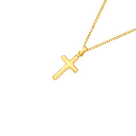 9ct-15mm-Plain-Cross-Pendant on sale