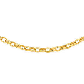9ct-45cm-Solid-Oval-Belcher-Bolt-Ring-Necklet on sale