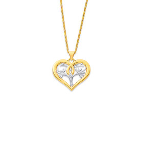 9ct-Two-Tone-Diamond-Set-Tree-of-Life-Pendant on sale