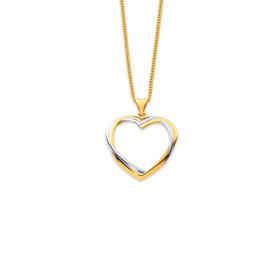 9ct-Two-Tone-Heart-Pendant on sale