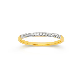 9ct-Gold-Diamond-Fine-Band on sale