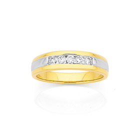 9ct-Two-Tone-Diamond-Ring on sale