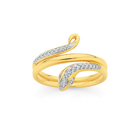 9ct%2C+Diamond+Snake+Ring