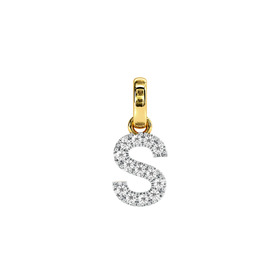 9ct-Diamond-Initial-S-Block-Pendant on sale