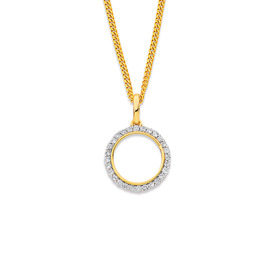9ct-Circle-Diamond-Halo-Pendant on sale