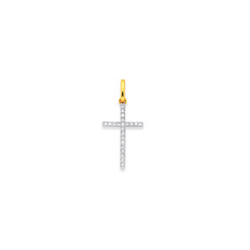 Exquisites+9ct%2C+Diamond+Cross+Pendant