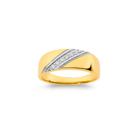 9ct-Gold-Diagonal-Strip-Inset-with-Diamonds-Ring on sale