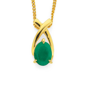 9ct-Emerald-Pendant on sale