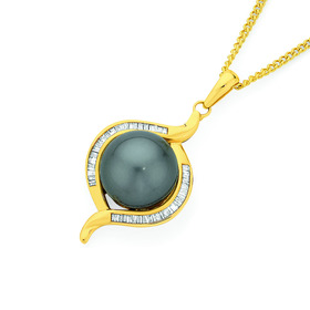 9ct-Tahitian-Pearl-Diamond-Pendant on sale