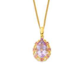 9ct-Pink-Amethyst-Tourmaline-Pendant on sale