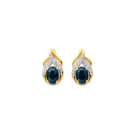 9ct-Sapphire-Diamond-Earrings on sale