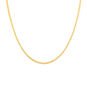 9ct-Gold-45cm-Diamond-Cut-Satin-Thin-Omega-Chain on sale