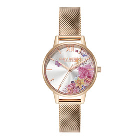 Olivia-Burton-Illustrated-Florals-Ladies-Gold-Watch-OB24000226 on sale