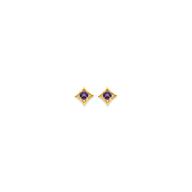 9ct+Amethyst+Studs
