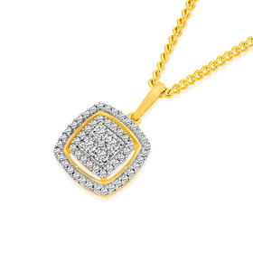 9ct-Diamond-Cushion-Pendant on sale