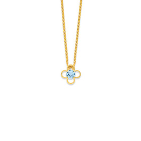 9ct-Blue-Topaz-Clover-Pendant on sale