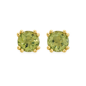 9ct-Gold-Peridot-Studs on sale