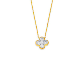 10ct-Gold-TDW50ct-Element-Lab-Diamond-Clover-Pendant on sale
