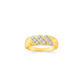 10ct-Element-Lab-Grown-Diamond-Triple-Stripe-Diagonal-Gents-Ring-Size-W on sale
