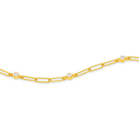 10ct-Element-Lab-Diamond-Paperclip-Link-Bracelet on sale