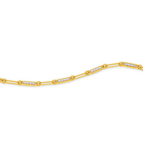 10ct-Element-Lab-Diamond-Paperclip-Link-Bracelet on sale