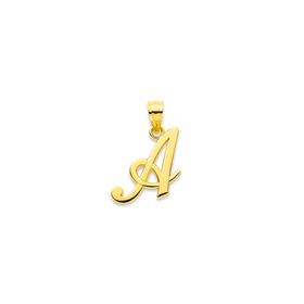 9ct-A-initial-Script-Pendant on sale