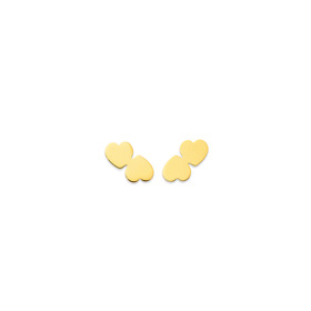 9ct-Double-Heart-Studs on sale