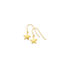 9ct-Puff-Star-Drop-Earrings on sale