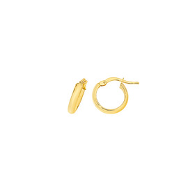 9ct-Gold-3x10mm-Half-Round-Hoop-Earrings on sale