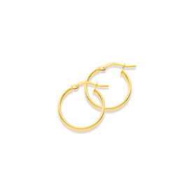 9ct-15mm-Polished-Hoops on sale