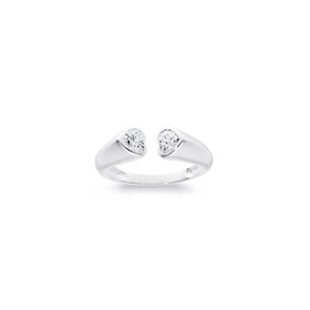 Sterling+Silver+Cubic+Zirconia+Heart+Ring