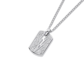 Chisel+Stainless+Steel+Lightning+Bolt+Pendant