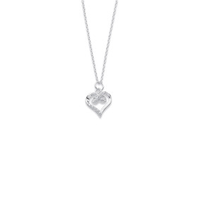 Sterling+Silver+Cubic+Zirconia+Heart+Pendant