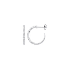 Sterling-Silver-Cubic-Zirconia-Hoops on sale