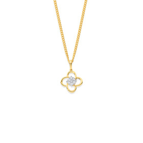 9ct-Diamond-Flower-Pendant on sale