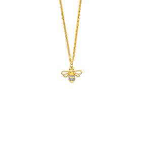 9ct%2C+Diamond+Bee+Pendant