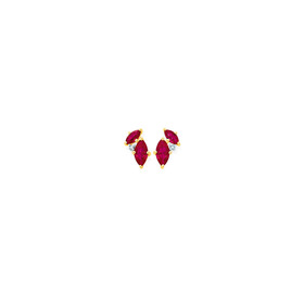 9ct-Created-Ruby-Diamond-Stud-Earrings on sale