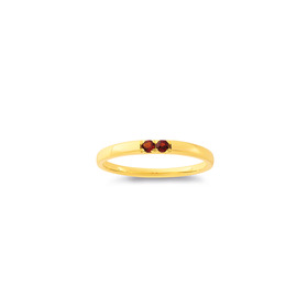 9ct+Garnet+Stacker+Ring