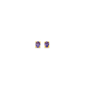 9ct+Amethyst+Studs