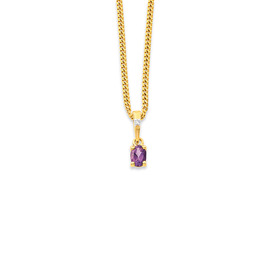 9ct-Amethyst-Diamond-Pendant on sale