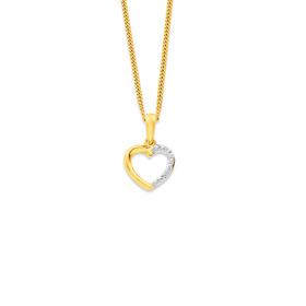 9ct-Diamond-Open-Heart-Pendant on sale