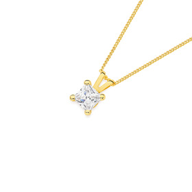 9ct+Cubic+Zirconia+Split+Bale+Pendant
