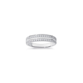 Sterling-Silver-Cubic-Zirconia-Ring-Size-Q on sale
