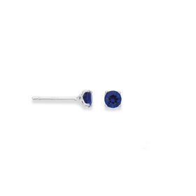 Silver-Dark-Blue-Cubic-Zirconia-4mm-Claw-Set-Stud-Earrings on sale