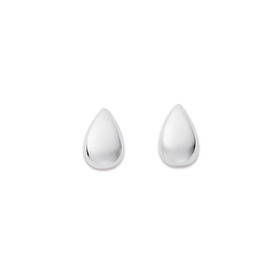 Sterling-Silver-Small-Puff-Waterdrop-Stud-Earrings on sale