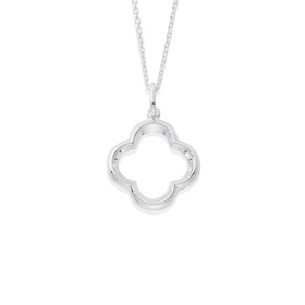 Sterling-Silver-Open-Clover-Necklace on sale