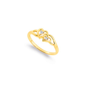 9ct-Diamond-Heart-Swirl-Ring on sale