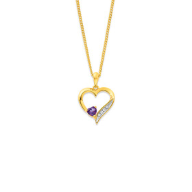9ct-Amethyst-Heart-Pendant-with-Diamond-Total-Diamond-Weight03 on sale